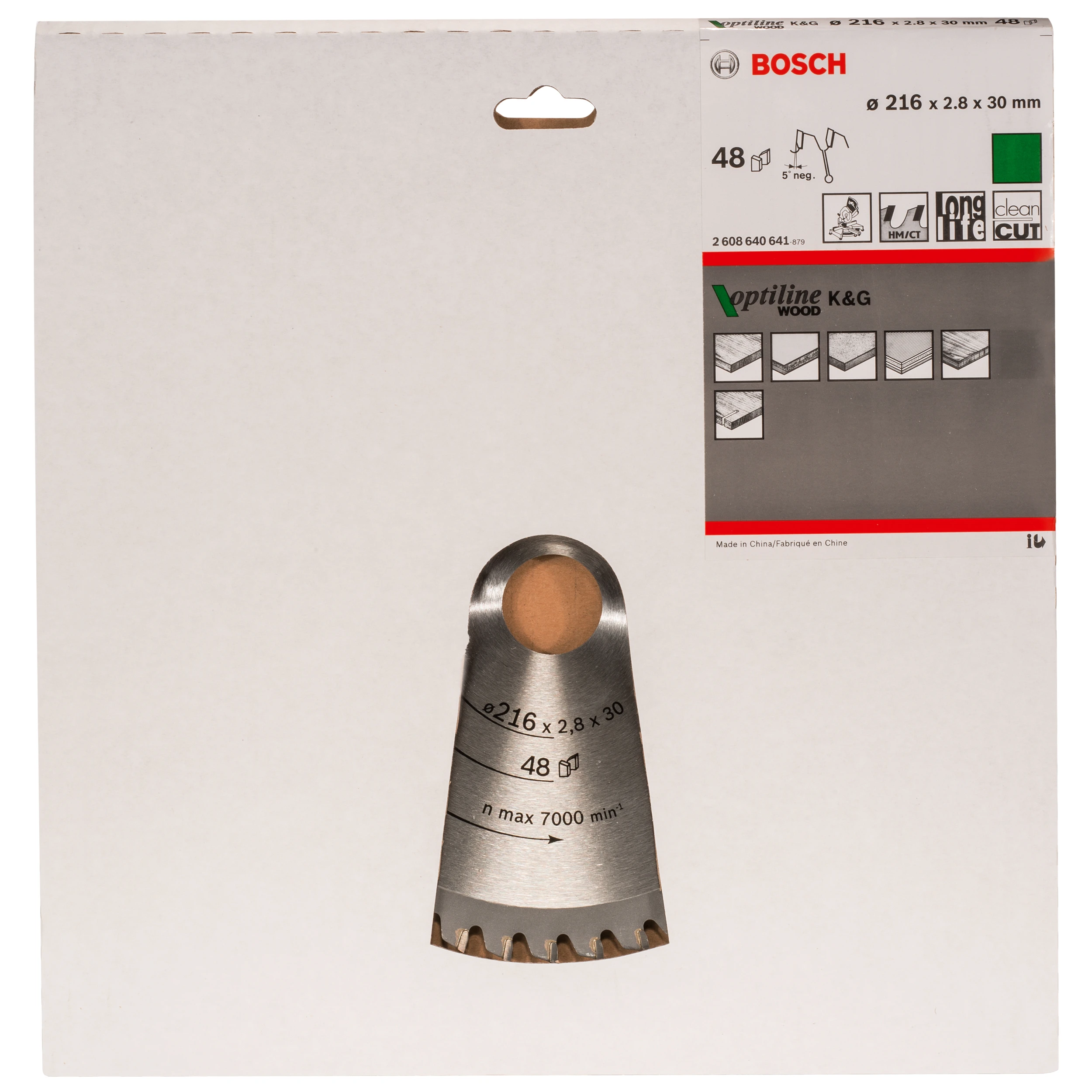 Bosch Kreissägeblatt Optiline Wood Kapp- Und Gehrungssägen 216x30x2,8 Mm 48 Z. – Bild 2