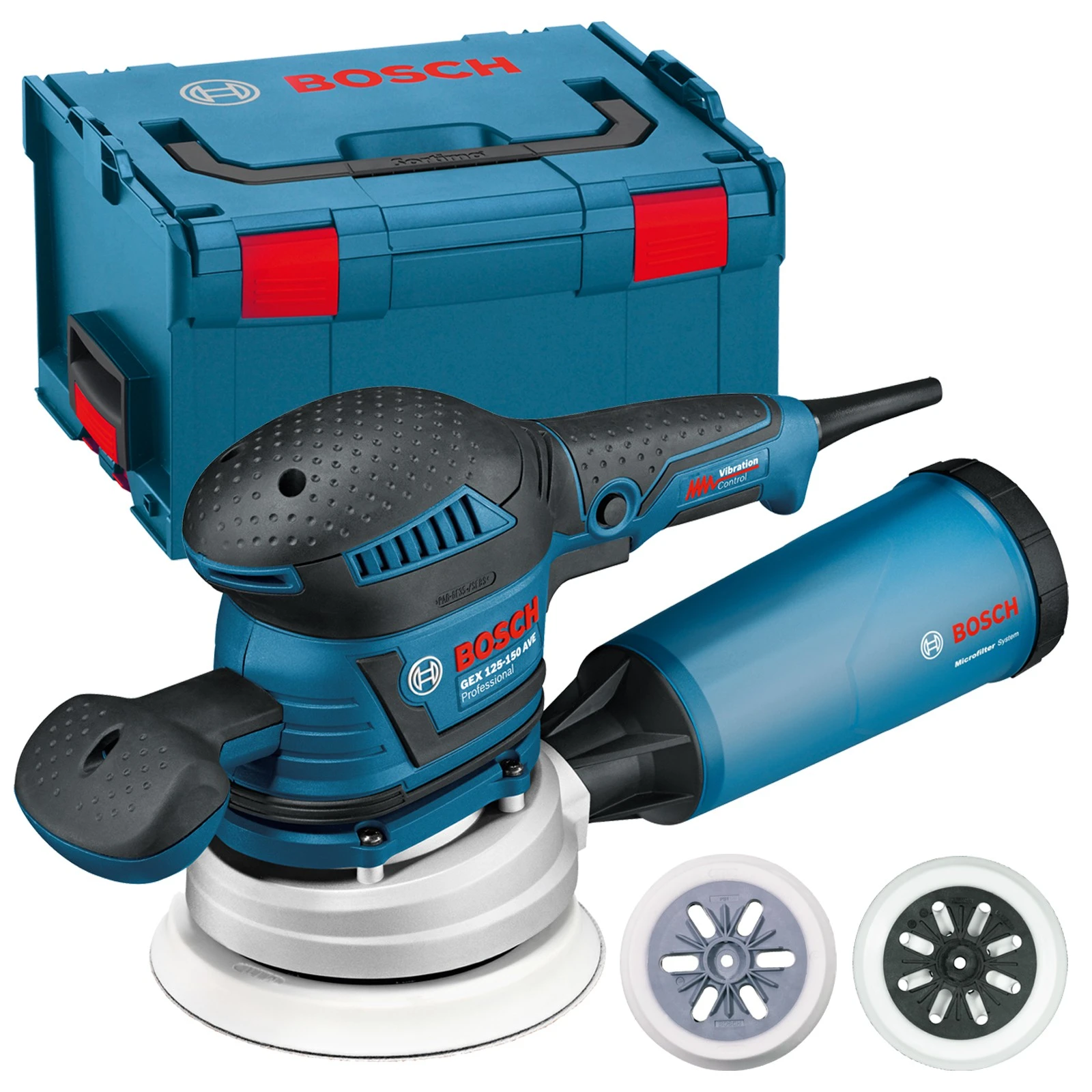 Bosch GEX 125-150 AVE In L-BOXX Gr. 3 + Bosch Nass-/Trockensauger GAS 35 L SFC+ – Bild 2