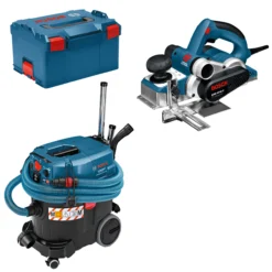 Bosch Hobel GHO 40-82 C In L-BOXX Gr. 3 + Bosch Nass-/Trockensauger GAS 35 M AFC