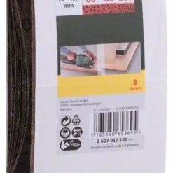 Bosch Schleifband-Set Für Bandschleifer, 9-teilig, 75 X 457 Mm, Körnung 60, 80, 100 (2 607 017 156)