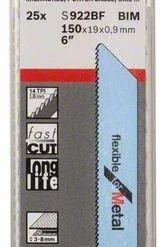 Bosch Säbelsägeblatt S 922 BF, Flexible For Metal, 25er-Pack