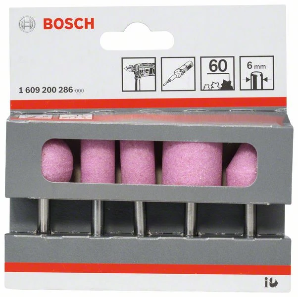 Bosch Schleifstift-Set, 5-teilig, 6 Mm, 60, 25, 15, 15, 25, 20 X 24, 30, 30, 25, 25 Mm (1 609 200 286)
