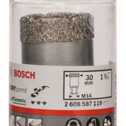 Bosch Diamanttrockenbohrer Dry Speed Best For Ceramic, 30 X 35 Mm (2 608 587 119)