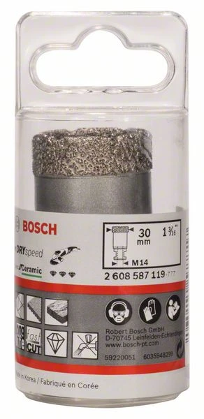Bosch Diamanttrockenbohrer Dry Speed Best For Ceramic, 30 X 35 Mm (2 608 587 119) – Bild 2