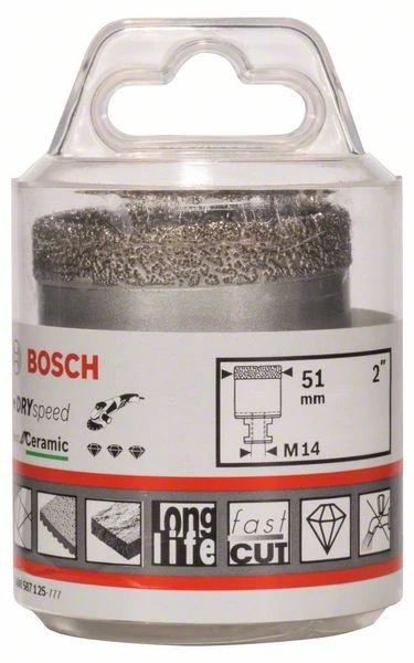 Bosch Diamanttrockenbohrer Dry Speed Best For Ceramic, 51 X 35 Mm (2 608 587 125)