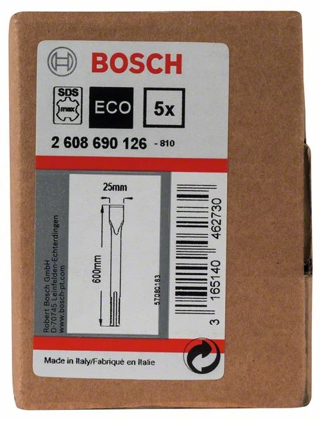 Bosch Flachmeißel Mit SDS Max-Aufnahme, 600 X 25 Mm, 5er-Pack (2 608 690 126) – Bild 2