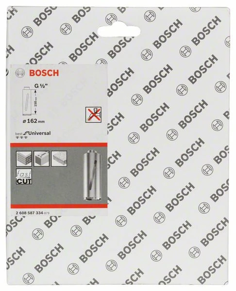Bosch Diamanttrockenbohrkrone G 1/2 Zoll, Best For Universal, 162 Mm, 150 Mm, 7, 7 Mm (2 608 587 334) – Bild 2