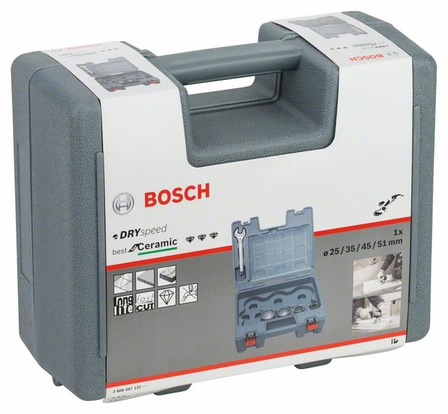 Bosch Diamanttrockenbohrer-Set Dry Speed Best For Ceramic, 4-teilig, 25, 35, 45, 51 Mm (2 608 587 137)