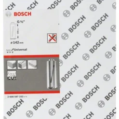 Bosch Diamanttrockenbohrkrone G 1/2 Zoll, Best For Universal, 142 Mm, 150 Mm, 7, 7 Mm (2 608 587 332)