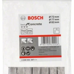 Bosch Segmente Für Diamantbohrkronen 1 1/4 Zoll UNC Best For Concrete 7, 72/78/82mm, 7 (2 608 601 387)