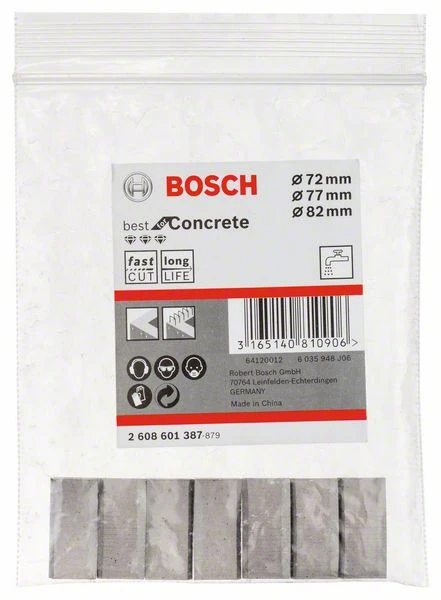 Bosch Segmente Für Diamantbohrkronen 1 1/4 Zoll UNC Best For Concrete 7, 72/78/82mm, 7 (2 608 601 387) – Bild 2