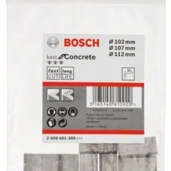 Bosch Segmente Für Diamantbohrkronen1 1/4Zoll UNC Best For Concrete 9, 102/107/112mm,9 (2 608 601 389)