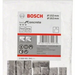 Bosch Segmente Für Diamantbohrkronen 1 1/4 Zoll UNC Best For Concrete 12, 162 Mm, 12 (2 608 601 394)