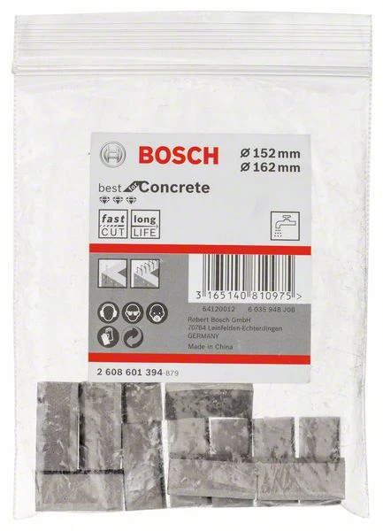 Bosch Segmente Für Diamantbohrkronen 1 1/4 Zoll UNC Best For Concrete 12, 162 Mm, 12 (2 608 601 394) – Bild 2