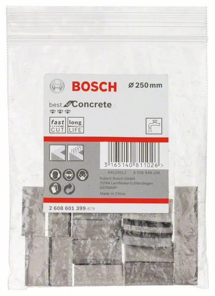 Bosch Segmente Für Diamantbohrkronen 1 1/4 Zoll UNC Best For Concrete 16, 250 Mm, 16 (2 608 601 399)