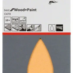 Bosch Schleifblatt C470 Für Deltaschleifer, 100 X 150 Mm, 80, 7 Löcher, 10er-Pack (2 608 608 Z95)