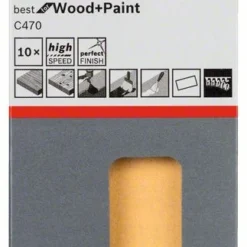 Bosch Schleifblatt C470, 70 X 125 Mm, 240, Ungelocht, 10er-Pack (2 608 608 Y27)