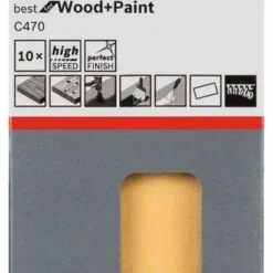 Bosch Schleifblatt C470, 70 X 125 Mm, 320, Ungelocht, 10er-Pack (2 608 608 Y28)