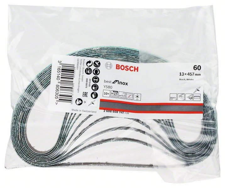 Bosch Schleifband Y580 Best For Inox, 13 X 457 Mm, 60 (2 608 608 Y47) – Bild 2