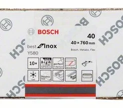 Bosch Schleifband Y580 Best For Inox, 40 X 760 Mm, 40 (2 608 608 Z41)