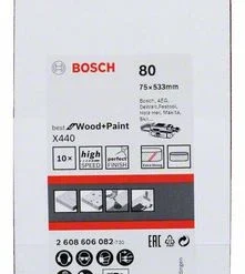 Bosch Schleifband-Set X440 Best For Wood And Paint, 10-teilig, 75 X 533 Mm, 80 (2 608 606 082)