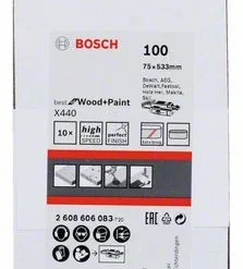 Bosch Schleifband-Set X440 Best For Wood And Paint, 10-teilig, 75 X 533 Mm, 100 (2 608 606 083)