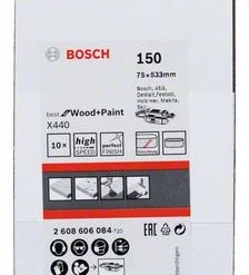 Bosch Schleifband-Set X440 Best For Wood And Paint, 10-teilig, 75 X 533 Mm, 150 (2 608 606 084)