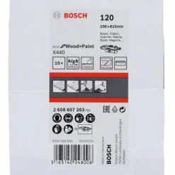 Bosch Schleifband-Set X440 Best For Wood And Paint, 10-teilig, 100 X 610 Mm, 120 (2 608 607 263)