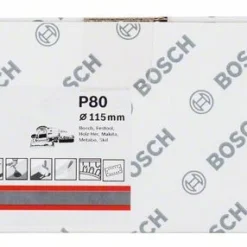 Bosch Schleifblatt C470, 115 X 230 Mm, 80, 14 Löcher, Klett, 50er-Pack (2 608 607 933)