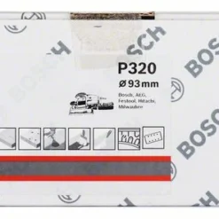 Bosch Schleifblatt C470, 93 X 186 Mm, 320, 8 Löcher, Klett, 50er-Pack (2 608 607 975)