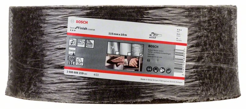Bosch Vliesrolle Best For Finish Coarse, 10 M, 115 Mm, Grob A (2 608 608 219)