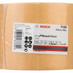 Bosch Schleifrolle C470 Best For Wood And Paint, Papierschleifrolle 115 Mm X 50 M, 180 (2 608 608 737)