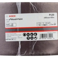 Bosch Schleifrolle J470 Best For Wood And Paint, Gewebeschleifrolle 100 Mm X 50 M, 120 (2 608 608 787)