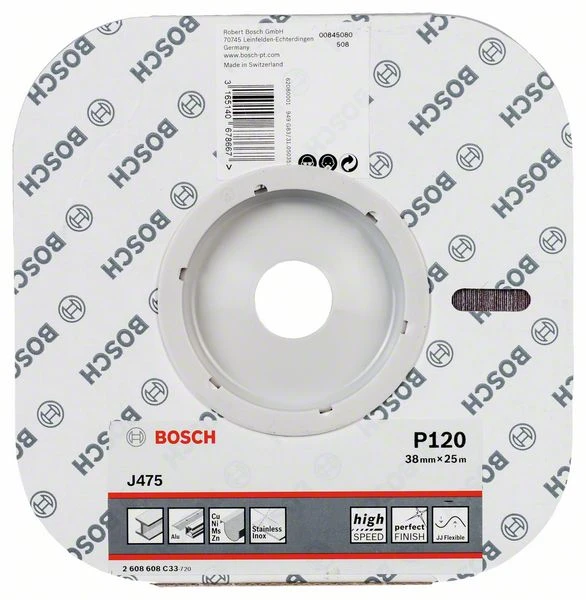 Bosch Schleifrolle J475 Best For Metal, Gewebeschleifrolle, 38 Mm X 25 M, 120 (2 608 608 C33) – Bild 2