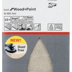 Bosch Schleifblatt M480 Net, Best For Wood And Paint, 100 X 150 Mm, 80, 10er-Pack (2 608 621 207)