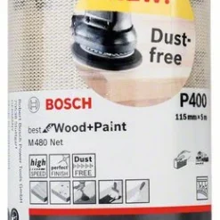 Bosch Schleifrolle M480 Net Best For Wood And Paint, 115 Mm X 5 M, 400 (2 608 621 296)
