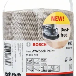 Bosch Schleifrolle M480 Net Best For Wood And Paint, 93 Mm X 5 M, 80 (2 608 621 279)