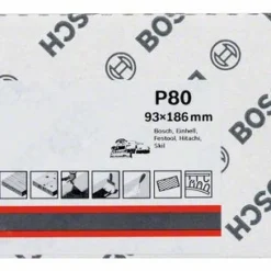 Bosch Schleifblatt M480 Net, Best For Wood And Paint, 93 X 186 Mm, 80, 50er-Pack (2 608 621 243)