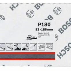 Bosch Schleifblatt M480 Net, Best For Wood And Paint, 93 X 186 Mm, 180, 50er-Pack (2 608 621 247)