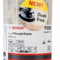 Bosch Schleifrolle M480 Net Best For Wood And Paint, 115 Mm X 5 M, 320 (2 608 621 295)
