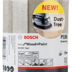 Bosch Schleifrolle M480 Net Best For Wood And Paint, 93 Mm X 5 M, 150 (2 608 621 282)