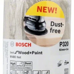 Bosch Schleifrolle M480 Net Best For Wood And Paint, 93 Mm X 5 M, 320 (2 608 621 286)