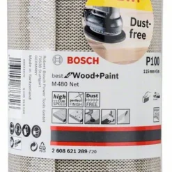 Bosch Schleifrolle M480 Net Best For Wood And Paint, 115 Mm X 5 M, 100 (2 608 621 289)