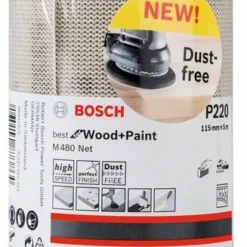 Bosch Schleifrolle M480 Net Best For Wood And Paint, 115 Mm X 5 M, 220 (2 608 621 293)