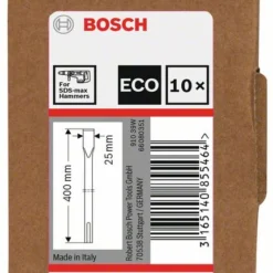 Bosch Flachmeißel Mit SDS Max-Aufnahme, 25 X 400 Mm, 10er-Pack (2 608 690 237)