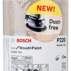 Bosch Schleifrolle M480 Net Best For Wood And Paint, 93 Mm X 5 M, 220 (2 608 621 284)