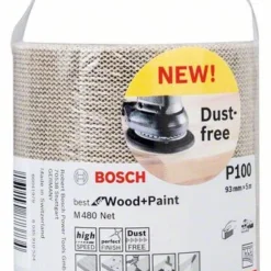 Bosch Schleifrolle M480 Net Best For Wood And Paint, 93 Mm X 5 M, 100 (2 608 621 280)