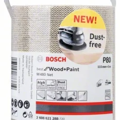 Bosch Schleifrolle M480 Net Best For Wood And Paint, 115 Mm X 5 M, 80 (2 608 621 288)