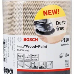 Bosch Schleifrolle M480 Net Best For Wood And Paint, 93 Mm X 5 M, 120 (2 608 621 281)