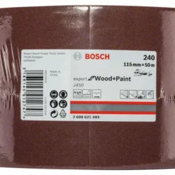Bosch Schleifrolle J450 Expert For Wood And Paint, 115 Mm X 50 M, 240 (2 608 621 489)
